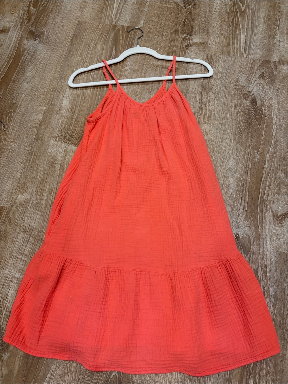 Universal Thread Coral Sundress with Spaghetti Straps with Pockets